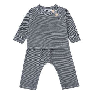 Petit Bateau Velour Baby Outfit, Size 1 Month